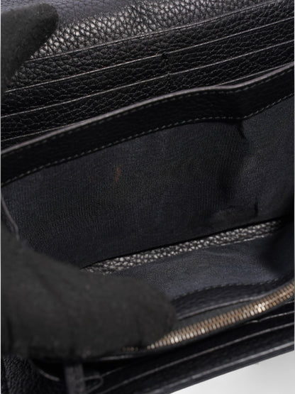 Gucci GG Marmont Chain Wallet Black Leather