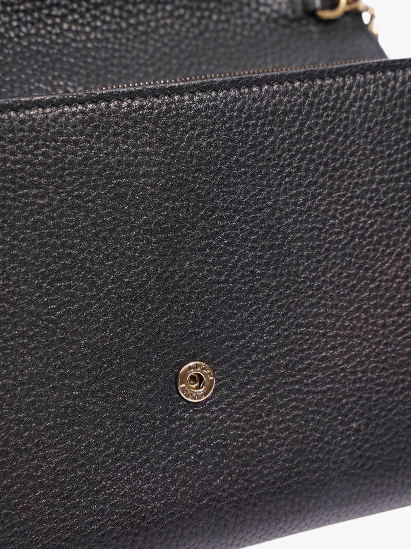 Gucci GG Marmont Chain Wallet Black Leather