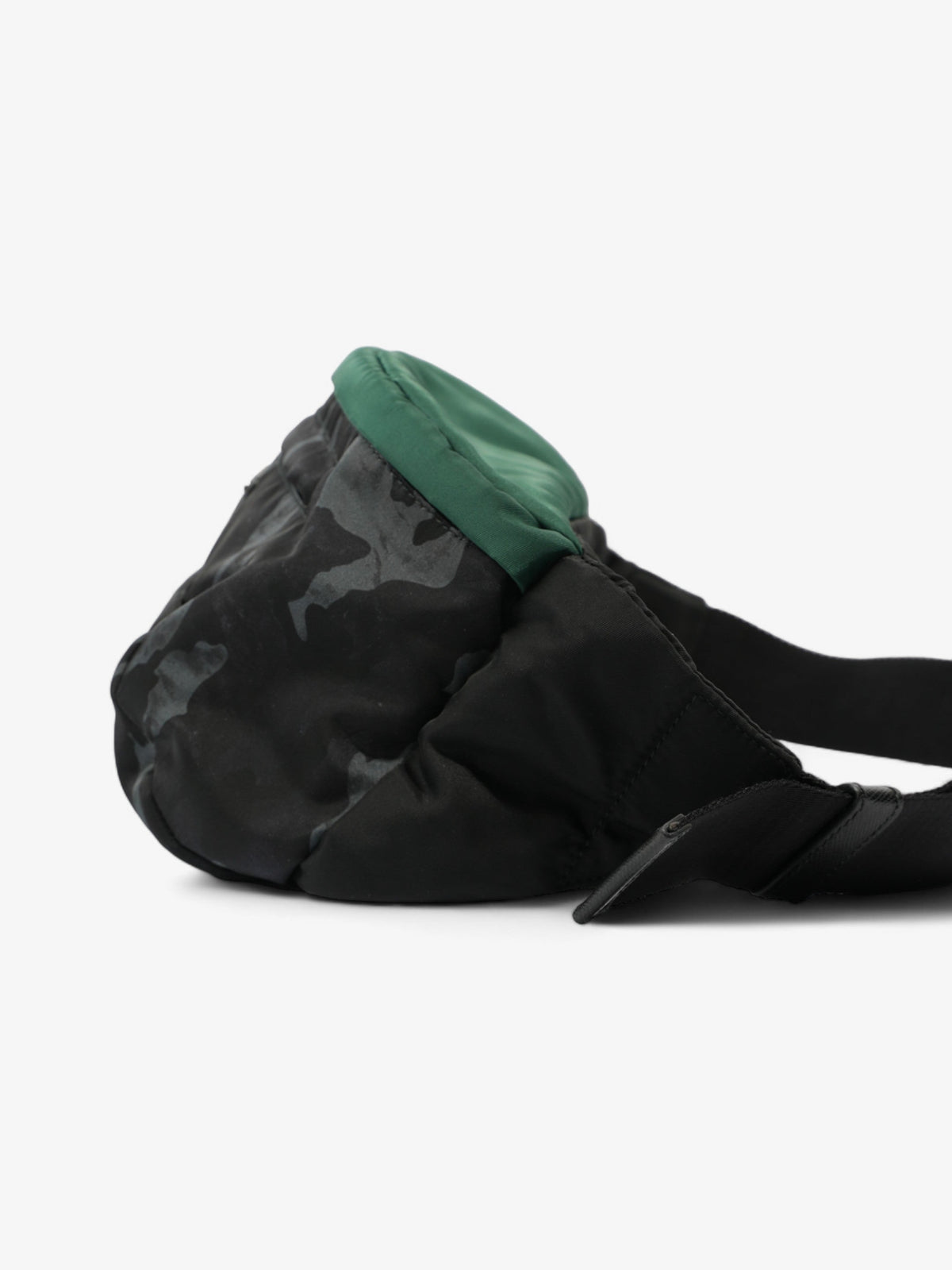 Prada Bum Bag Black / Grey Camo / Green Re Nylon