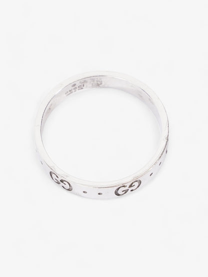 Gucci Icon Thin Ring White Gold White Gold 19 (Circumference - 59mm)