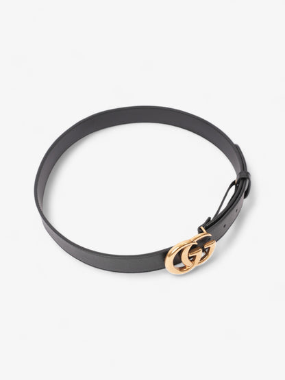 Gucci GG Marmont Belt Black / Gold Leather 75cm / 30"