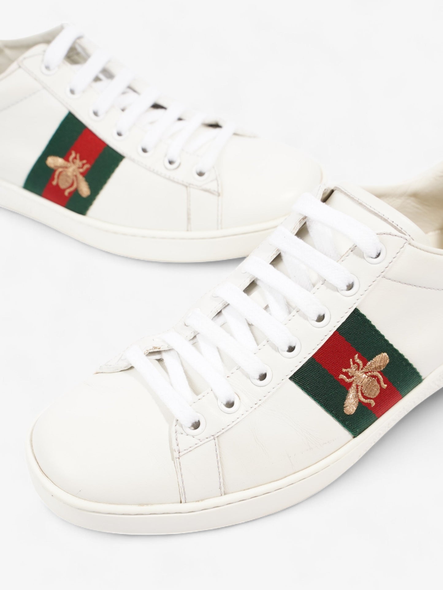 Gucci Ace Embroidered Bee White / Green / Red Leather EU 38.5 UK 5.5