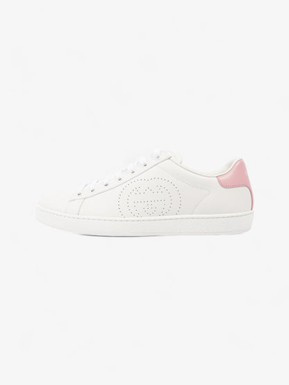 Gucci Ace Interlocking G Sneakers White / Pink Leather EU 38.5 UK 5.5
