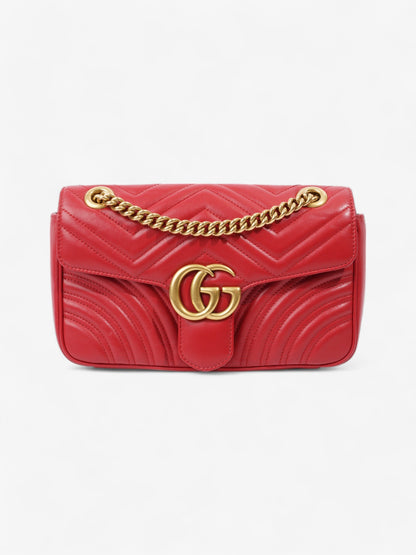 Gucci GG Marmont Red Matelasse Leather Small