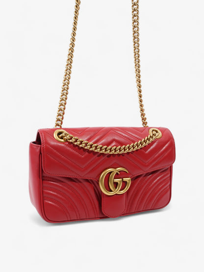 Gucci GG Marmont Red Matelasse Leather Small
