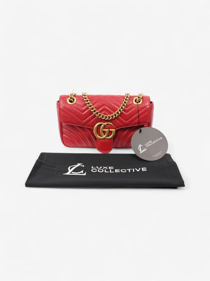 Gucci GG Marmont Red Matelasse Leather Small