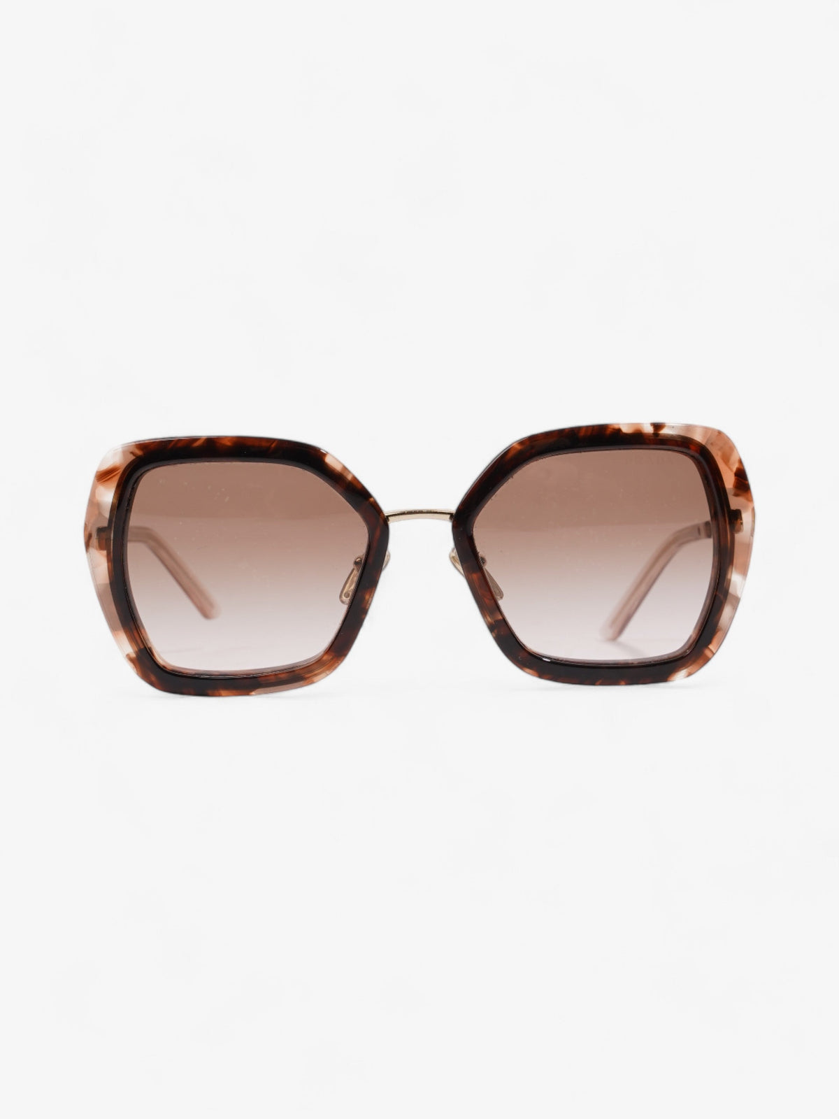 Prada Hexagon Sunglasses Tortoise  Acetate 135mm