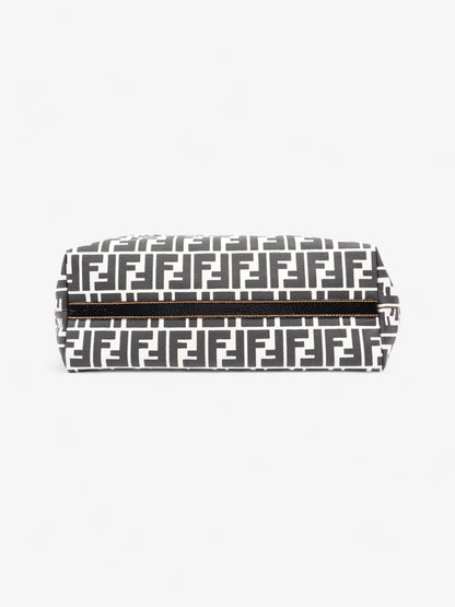 Fendi FF Roll Tote White / Black Canvas