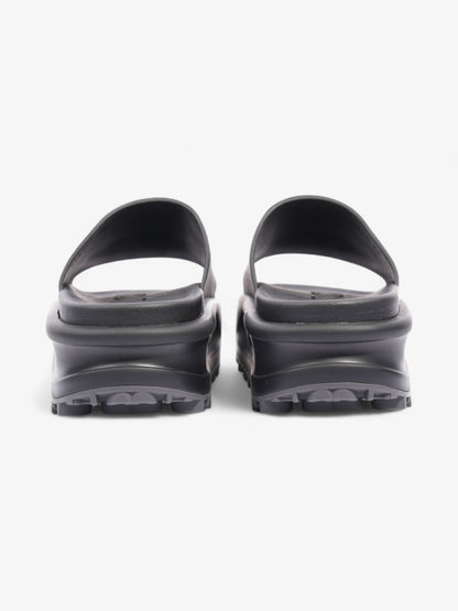 Gucci GG Platform Slides Black Rubber EU 35 UK 2