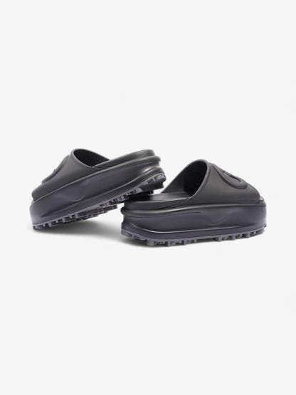Gucci GG Platform Slides Black Rubber EU 35 UK 2