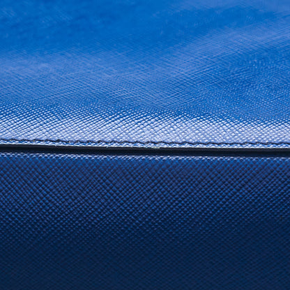 Prada Saffiano in Blue Clutch