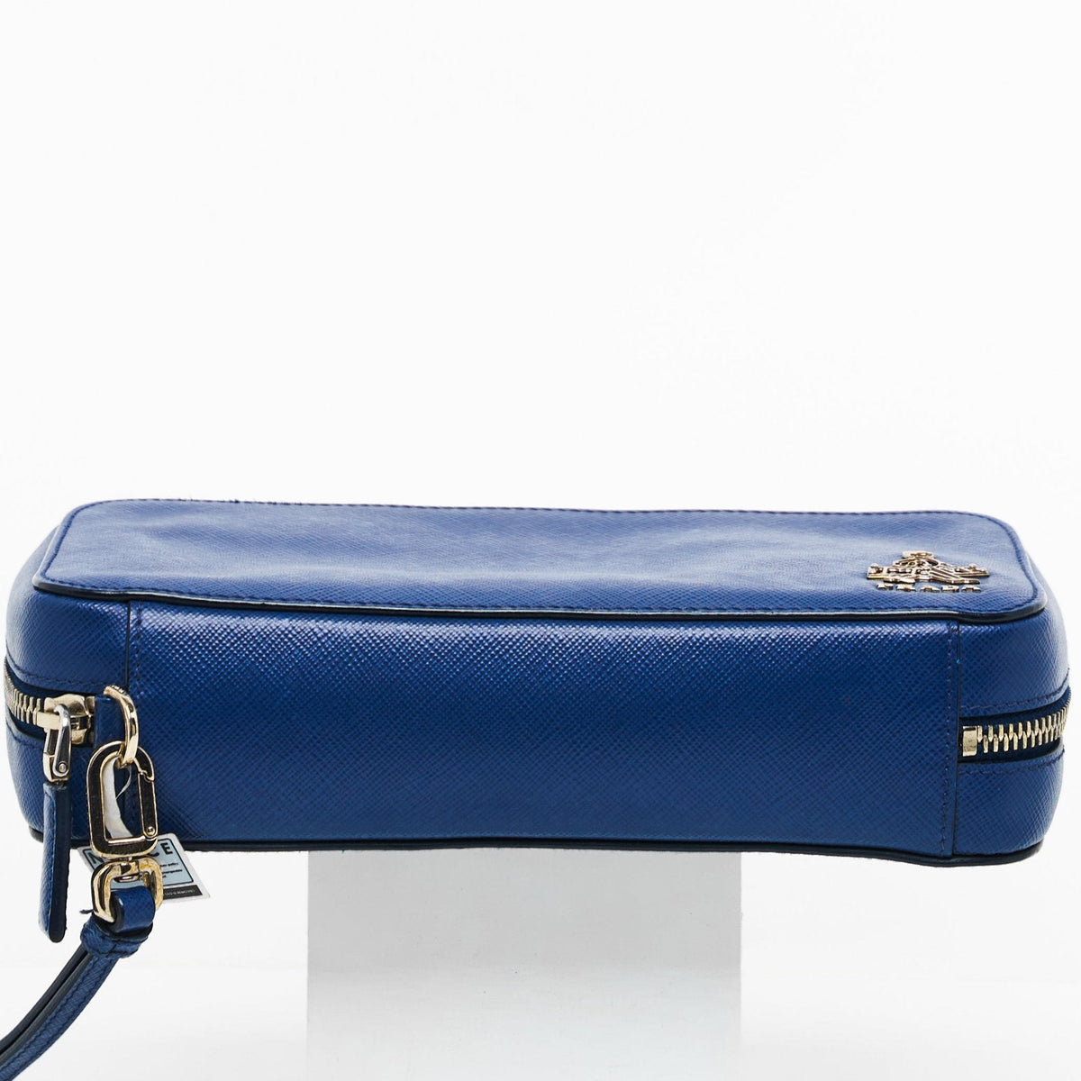 Prada Saffiano in Blue Clutch