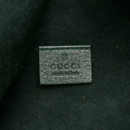 Gucci Web Belt Bag Green Crystal Embellished Leather