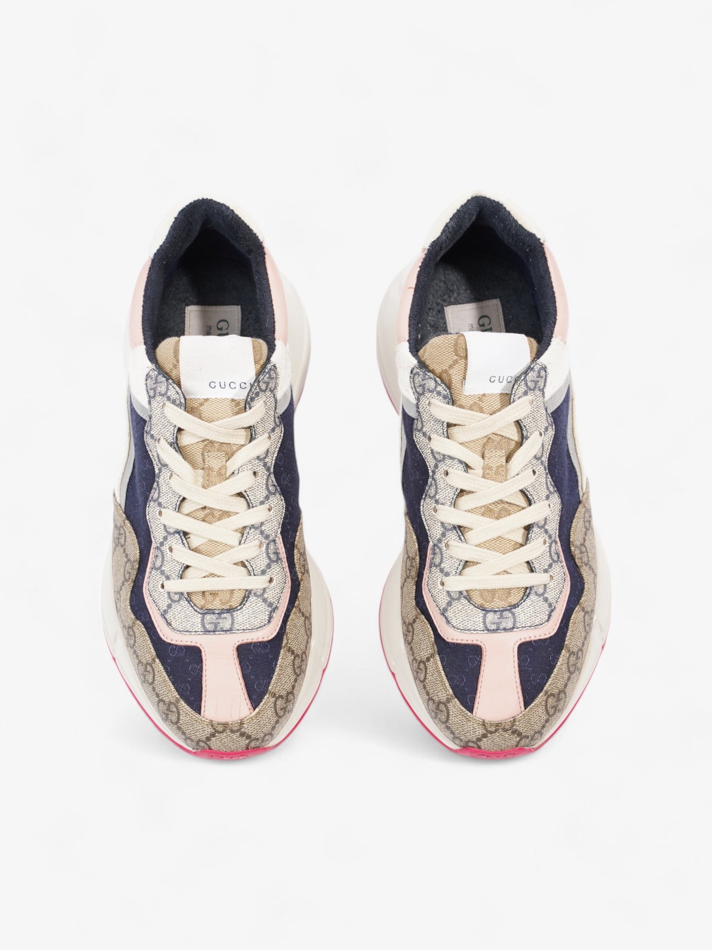 Gucci Rhyton GG Supreme / Navy Blue / Pink Cotton EU 39.5 UK 6.5