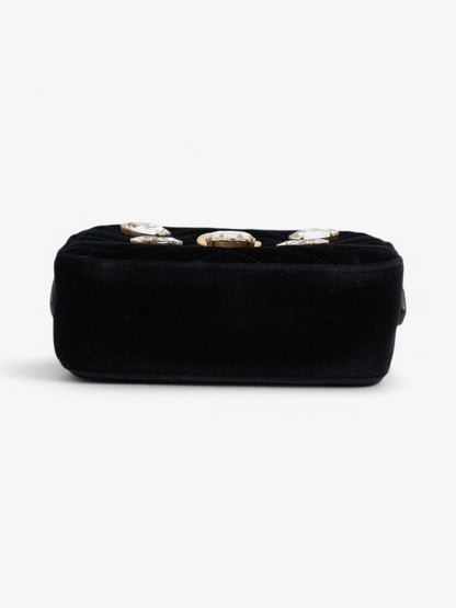 Gucci GG Marmont Crystal Black Velvet Mini