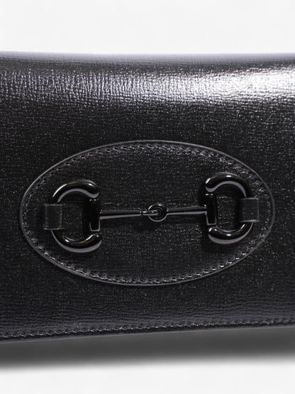 Gucci Horsebit 1955 Wallet on Chain Black Leather