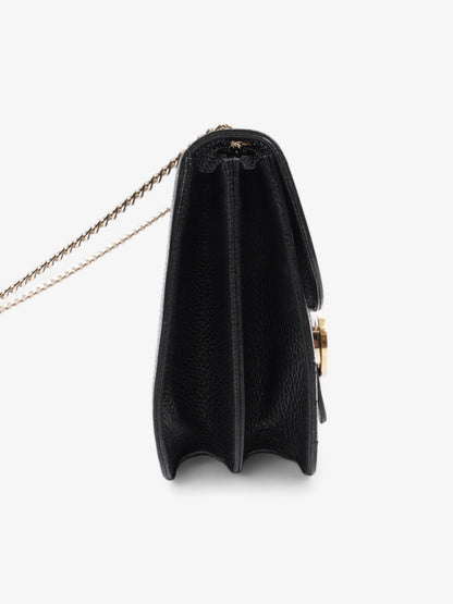Gucci Interlocking GG Crossbody Bag Black Leather