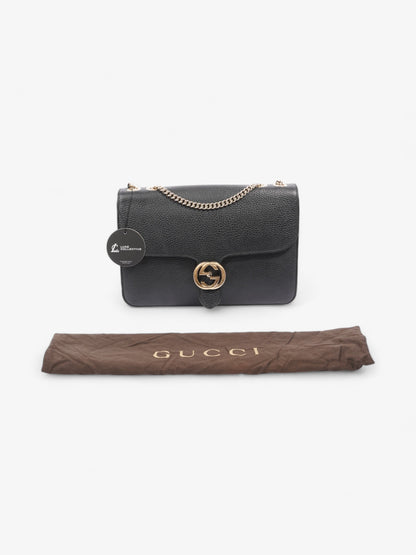 Gucci Interlocking GG Crossbody Bag Black Leather