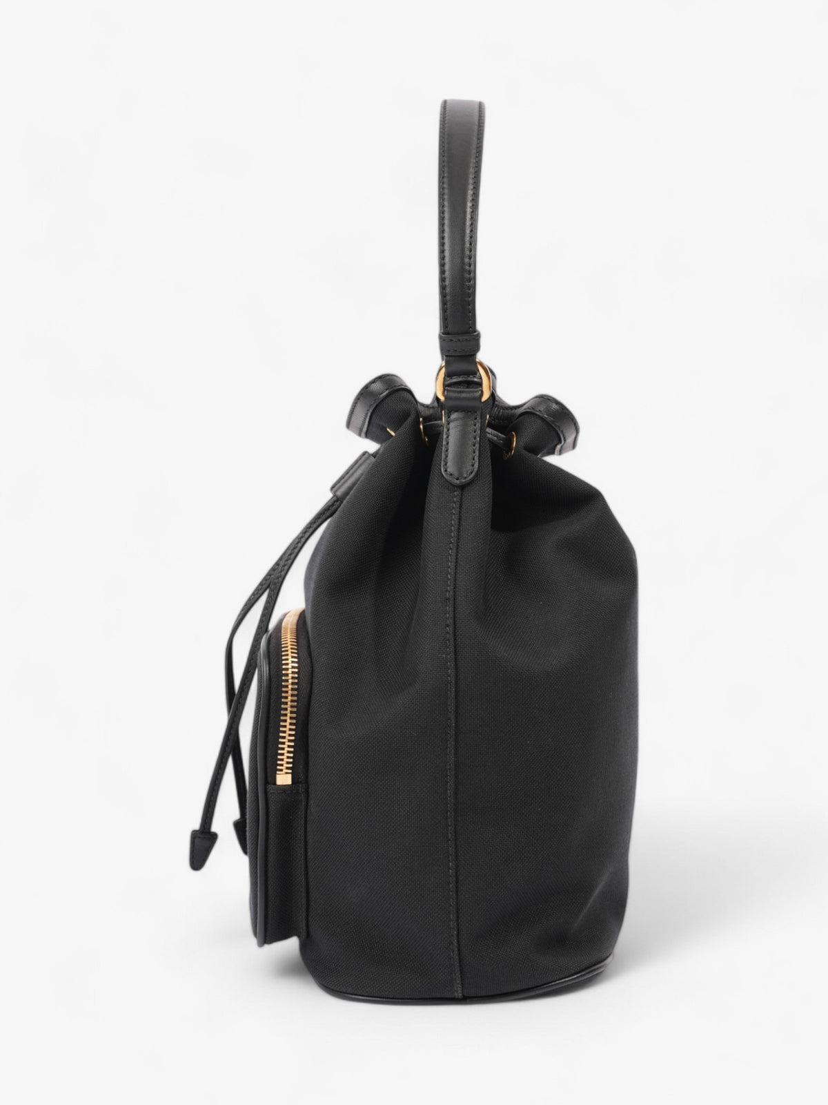 Prada Duet Bucket Bag Black Canvas