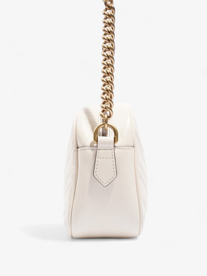 Gucci Marmont  White Matelasse Leather Small