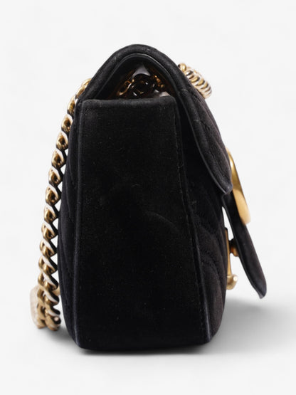 Gucci Marmont Flap Black Velvet Mini