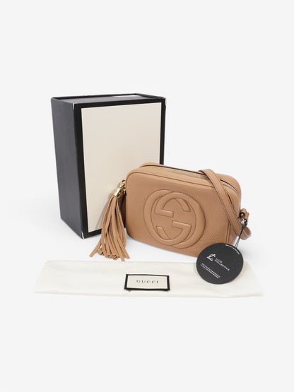 Gucci Soho Disco Bag Beige Calfskin Leather Small