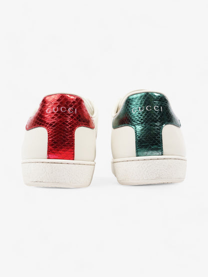 Gucci Ace Embroidered Bee White / Red / Green Leather EU 40 UK 7