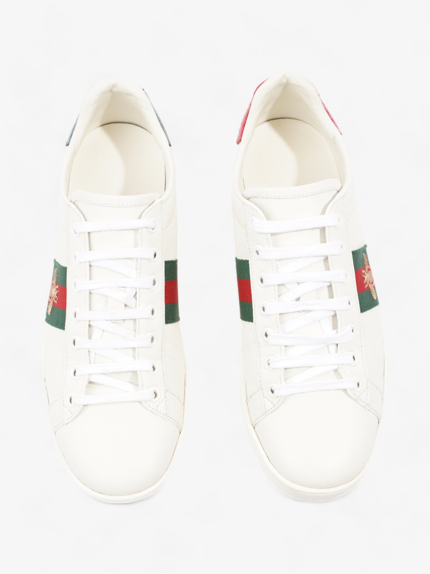 Gucci Ace Embroidered Bee White / Red / Green Leather EU 40 UK 7