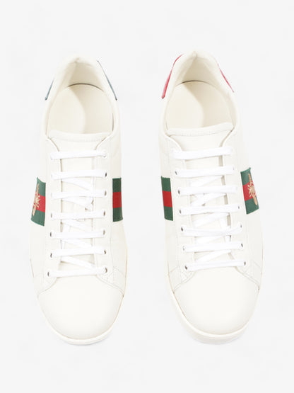 Gucci Ace Embroidered Bee White / Red / Green Leather EU 40 UK 7
