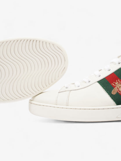 Gucci Ace Embroidered Bee White / Red / Green Leather EU 40 UK 7