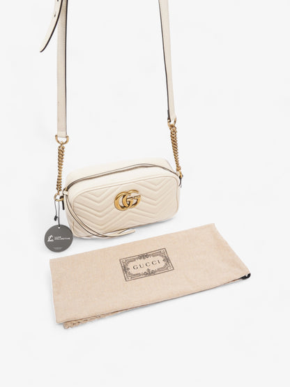 Gucci GG Marmont White Matelasse Leather Small