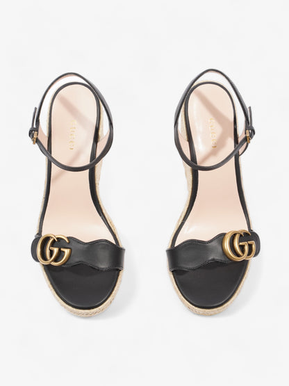 Gucci Platform Espadrille 95mm Black / Cord Leather EU 37 UK 4