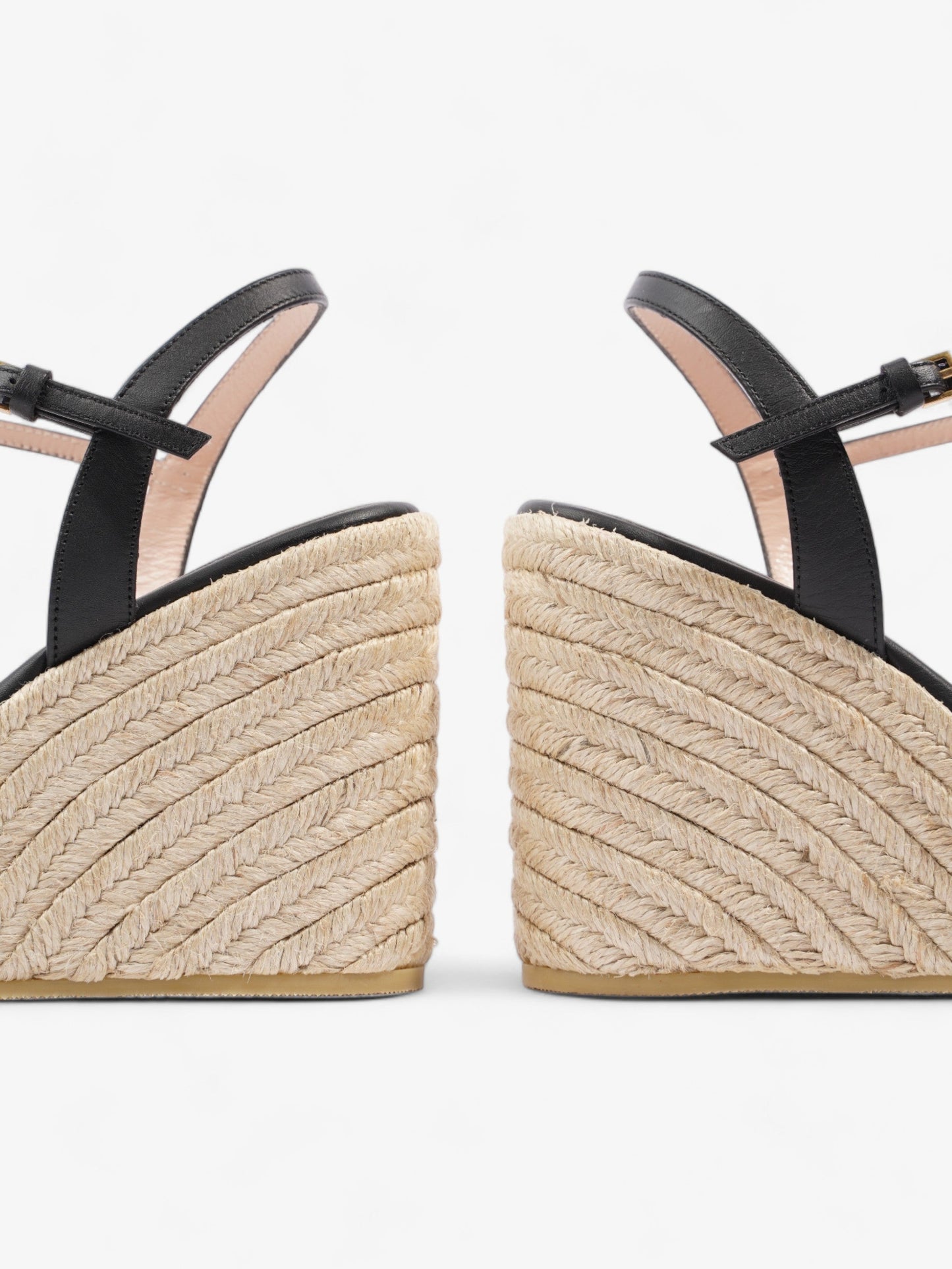 Gucci Platform Espadrille 95mm Black / Cord Leather EU 37 UK 4