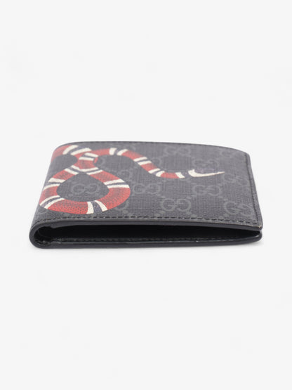 Gucci Kingsnake Print Bifold Wallet Black / Snake Canvas