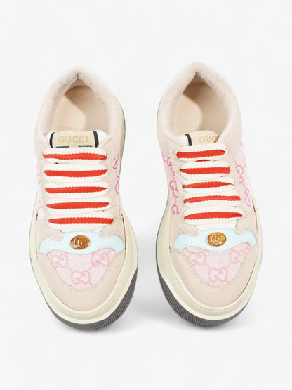 Gucci Screener Sneakers Pink / Beige / Teel Canvas EU 37 UK 4