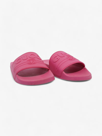 Gucci Logo Slider Fuschia Rubber EU 41 UK 8