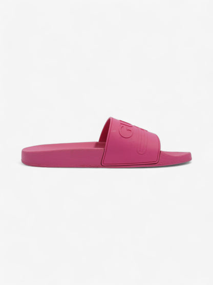 Gucci Logo Slider Fuschia Rubber EU 41 UK 8
