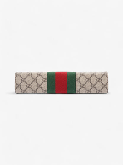 Gucci Web Clutch GG Supreme / Green / Red Canvas