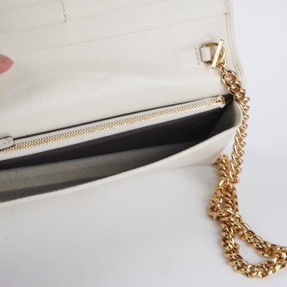 Gucci Horsebit GG Supreme Wallet On Chain White