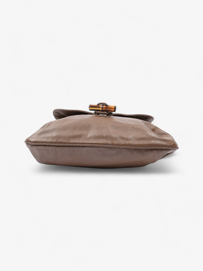 Gucci Bamboo Flap Brown Leather