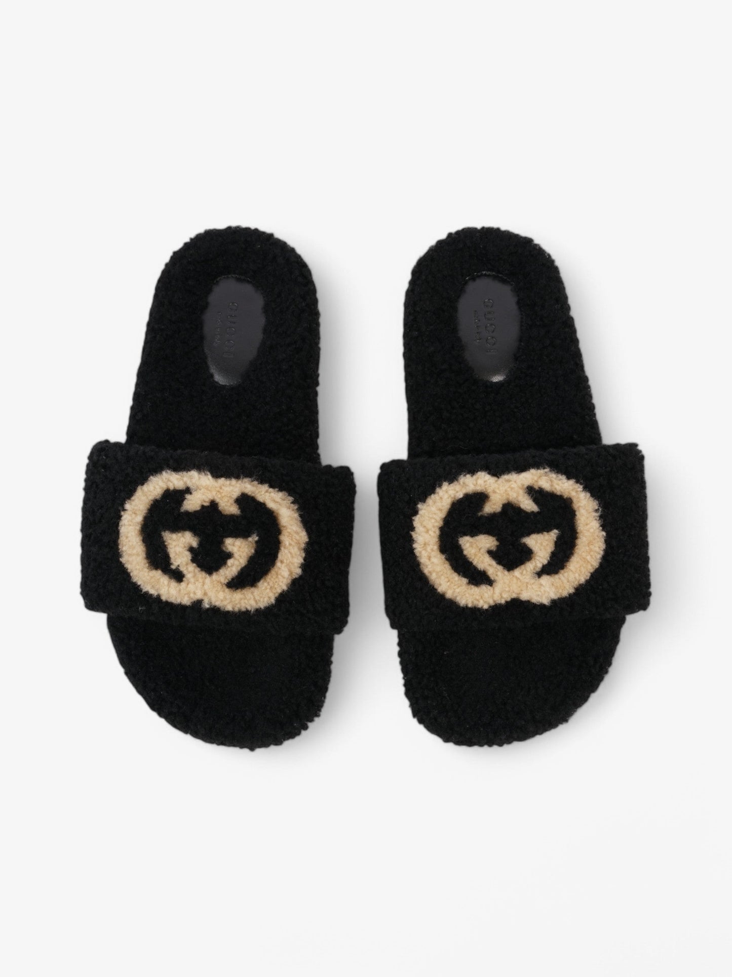 Gucci GG Merino Wool Black / Beige  Wool EU 40 UK 7