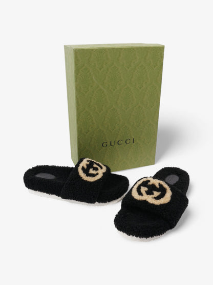 Gucci GG Merino Wool Black / Beige  Wool EU 40 UK 7