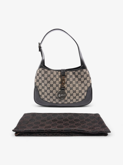 Gucci Jackie Beige And Black GG Supreme Canvas