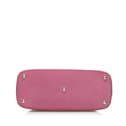 Gucci Lady Dollar Dome Satchel Leather