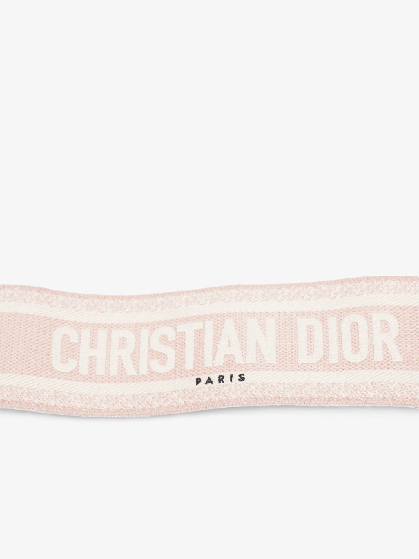 Christian Dior Embroidered Strap Beige / Rose Canvas