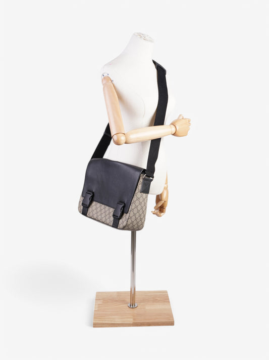Gucci Messenger Bag GG Supreme / Black Coated Canvas