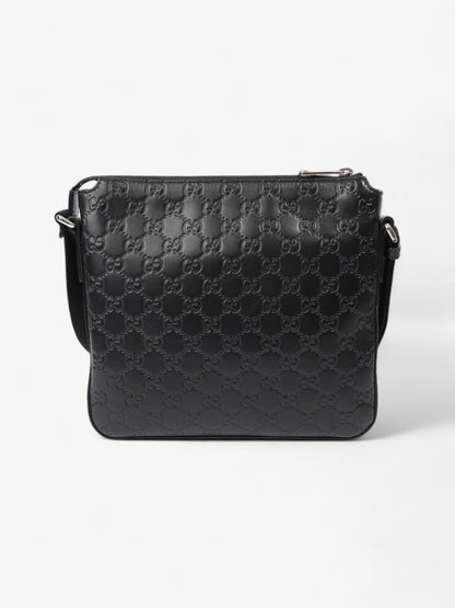 Gucci Signature Messenger Bag Black Leather