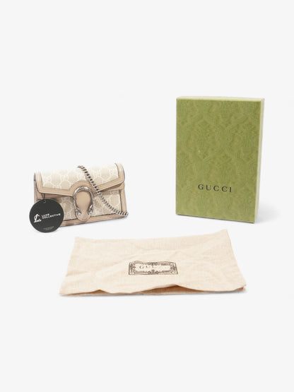 Gucci Dionysus GG Super Mini Beige And White GG Supreme / Oatmeal Coated Canvas
