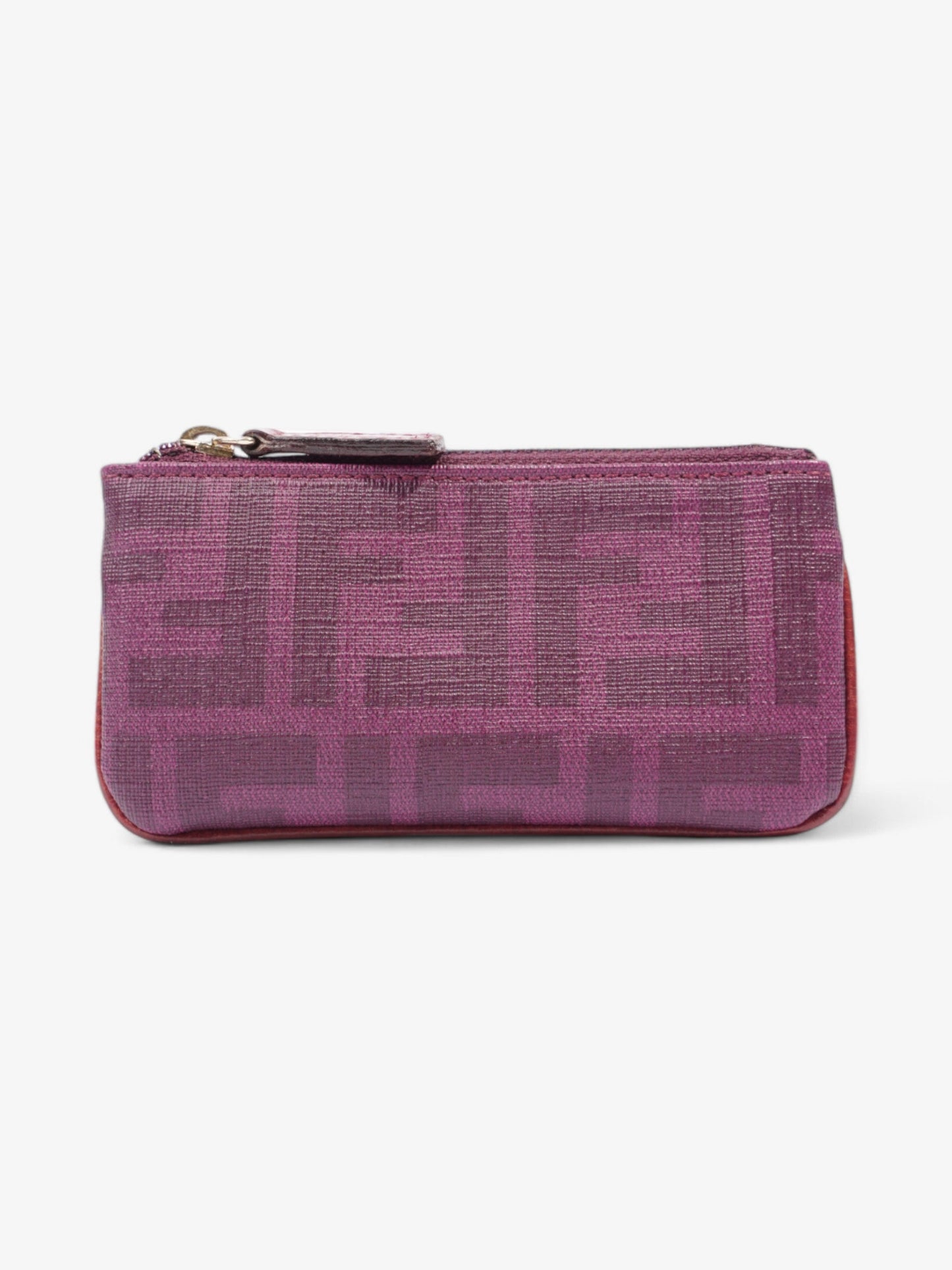 Fendi Zucca Coin Purse Grape Canvas