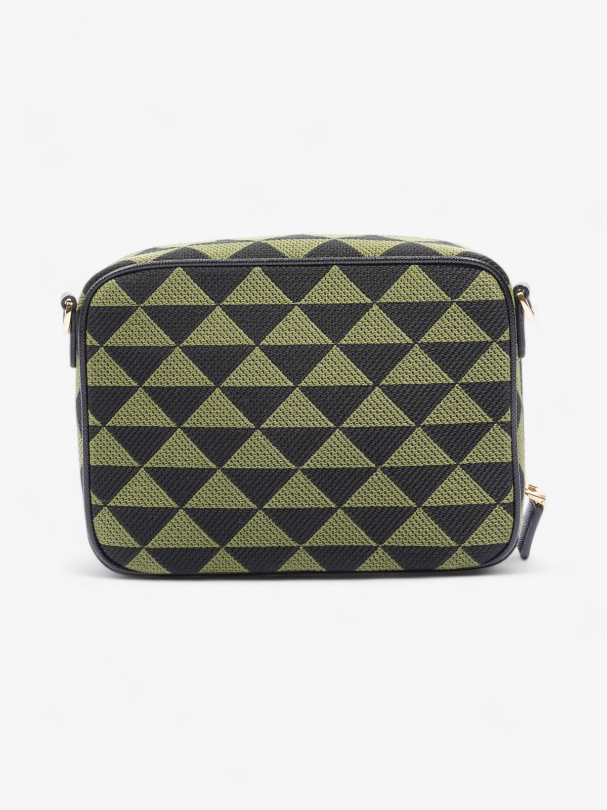 Prada Symbole Triangolo Black / Green Canvas